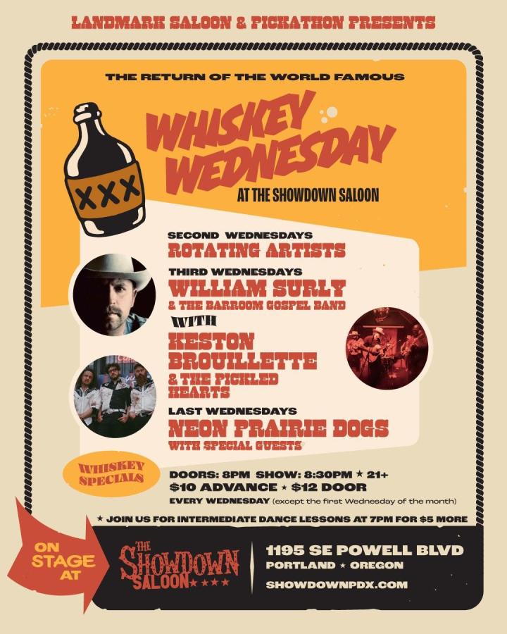 ShowdownPDX: PICKATHON PRESENTS: WHISKEY WEDNESDAY w/ THE NEON PRAIRIE DOGS